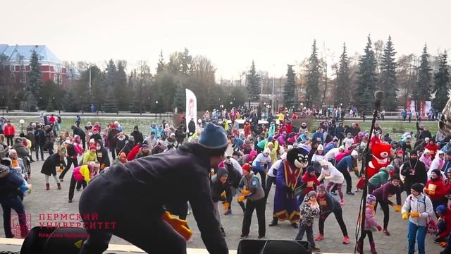 Команда ПГНИУ пробежала «Тёплый забег» и помогла пальме