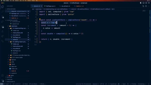 12. 2.2 - The root state AKA the Pinia instance