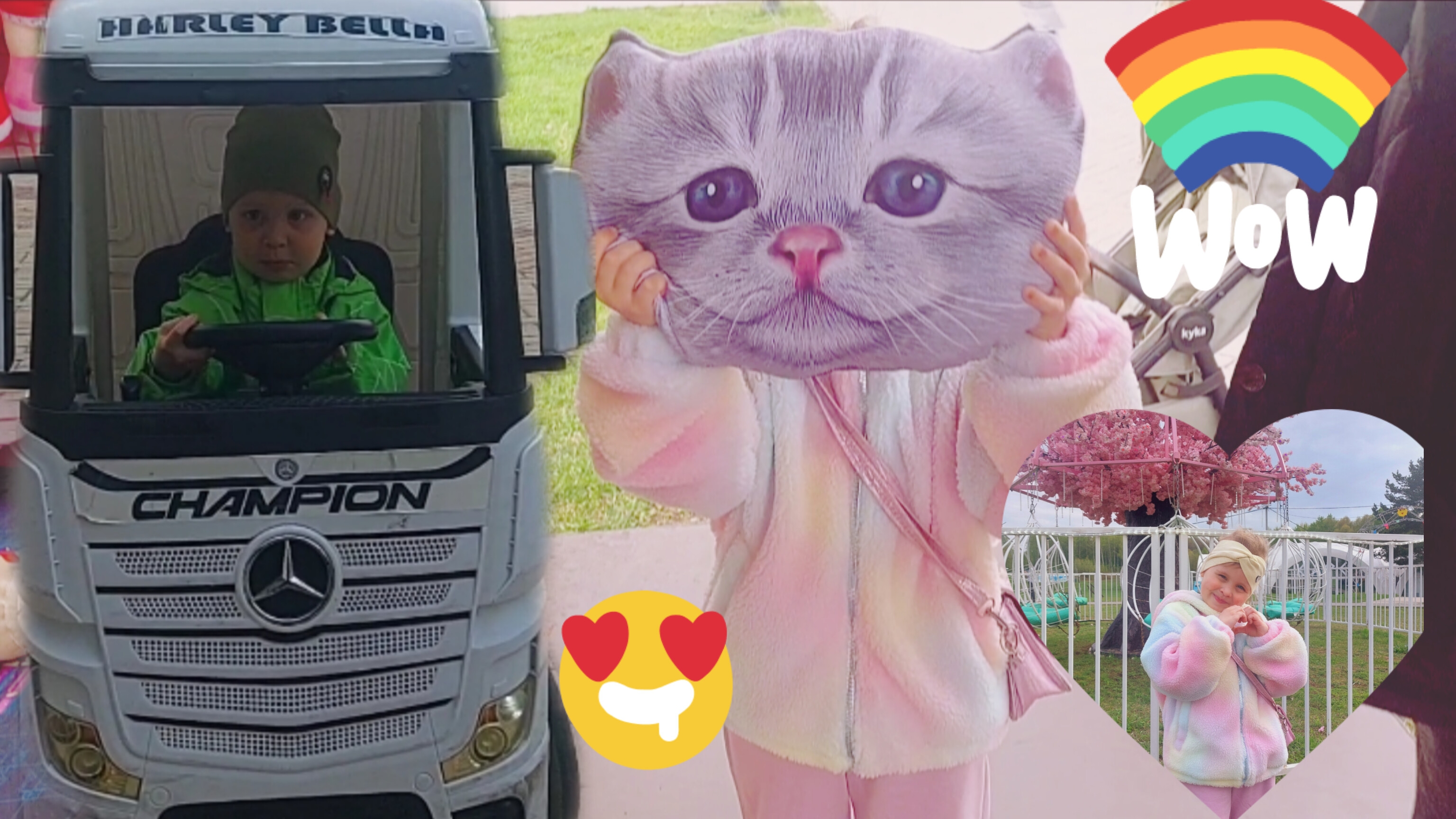 🥰🥳ПРОГУЛКА В ПАРКЕ 🤩🍭ДЕТСКОЕ РАЗВЛЕЧЕНИЕ КАРУСЕЛИ🎉🌼👍