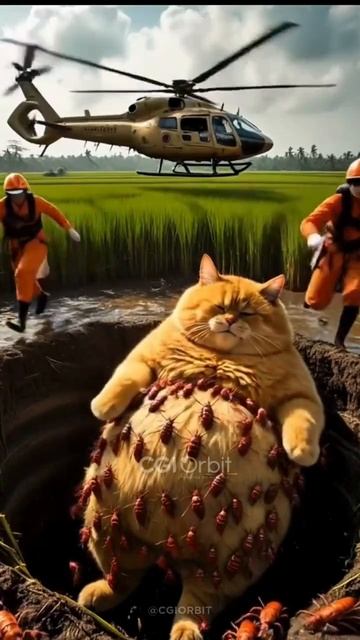 Рыжий котик в беде