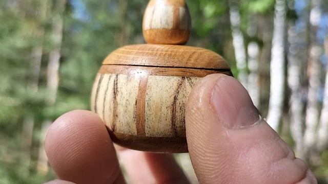 Шкатулка в весеннем лесу среди берез