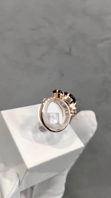 Кольцо с топазом Аметистом и Раухтопазом