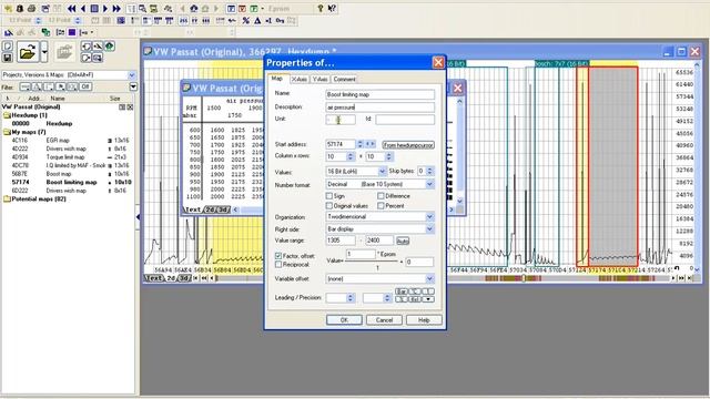 Winols, часть 7. How to find boost limiting map in EDC15 file.mp4