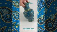 ИНДИРА. Керамическая ваза для цветов. Точечная роспис?