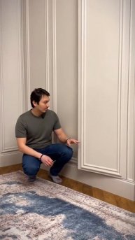 НЕВИДИМЫЙ встроенный шкаф с молдингами и плинтусом🔥#