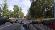 На работу на складном электромотоцикле.