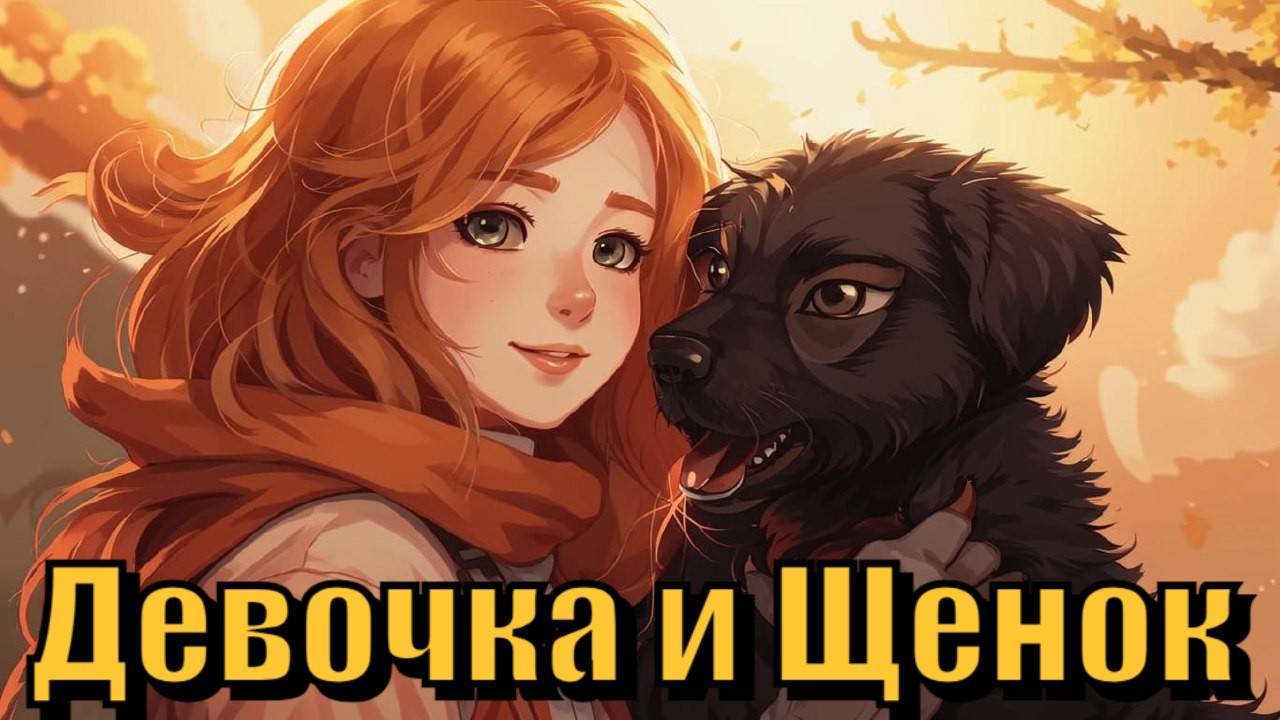 Девочка и Щенок. Мультик для детей  про собаку.
