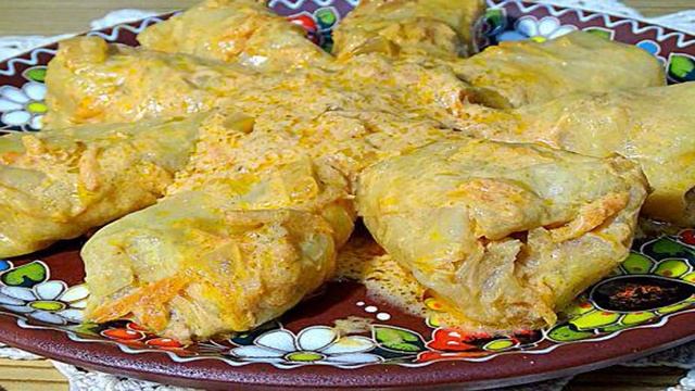 Голубцы с мясом, рисом и овощами