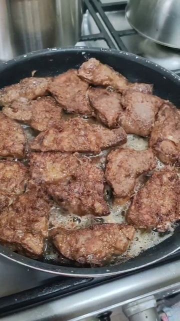 печень говяжья в муке быстро просто и вкусно от Черепа