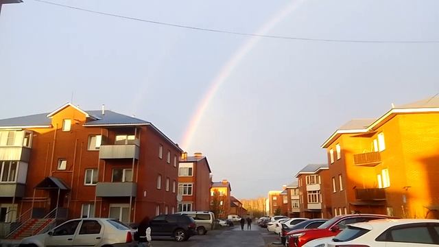 п. " Белые Росы"/ Новосибирск/ Радуга после дождя/04.05.2025