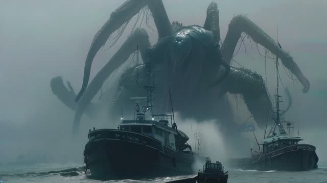 Удачная рыбалка, гиганские представители морской фауны 4K 60FPS