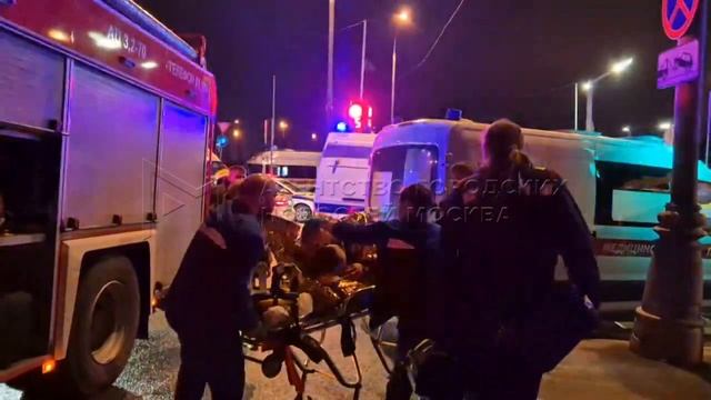 Обстановка на месте пожара в Москве