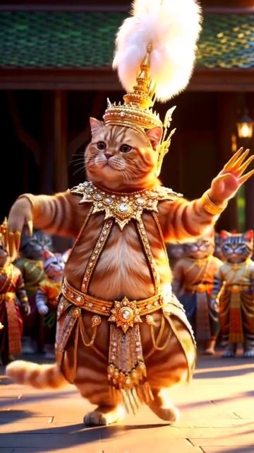 Восточные танцы рыжего кота