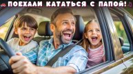 ВЕСЁЛАЯ ПЕСЕНКА ДЛЯ ДЕТЕЙ - С ПАПОЙ НА МАШИНЕ