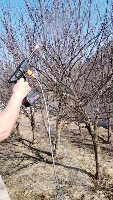 Опрыскивание сада