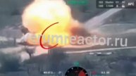 Впечатляющие кадры взрыва вражеского автомобиля с боекомплектом