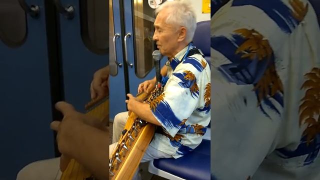 Гусляр в подмосковной электричке