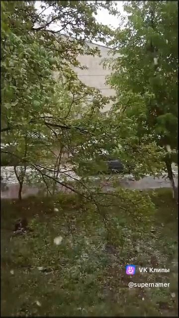 Снег в конце апреля в Воронеже