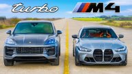Кто победит в заезде: BMW M4 или же Porsche Cayenne Turbo?