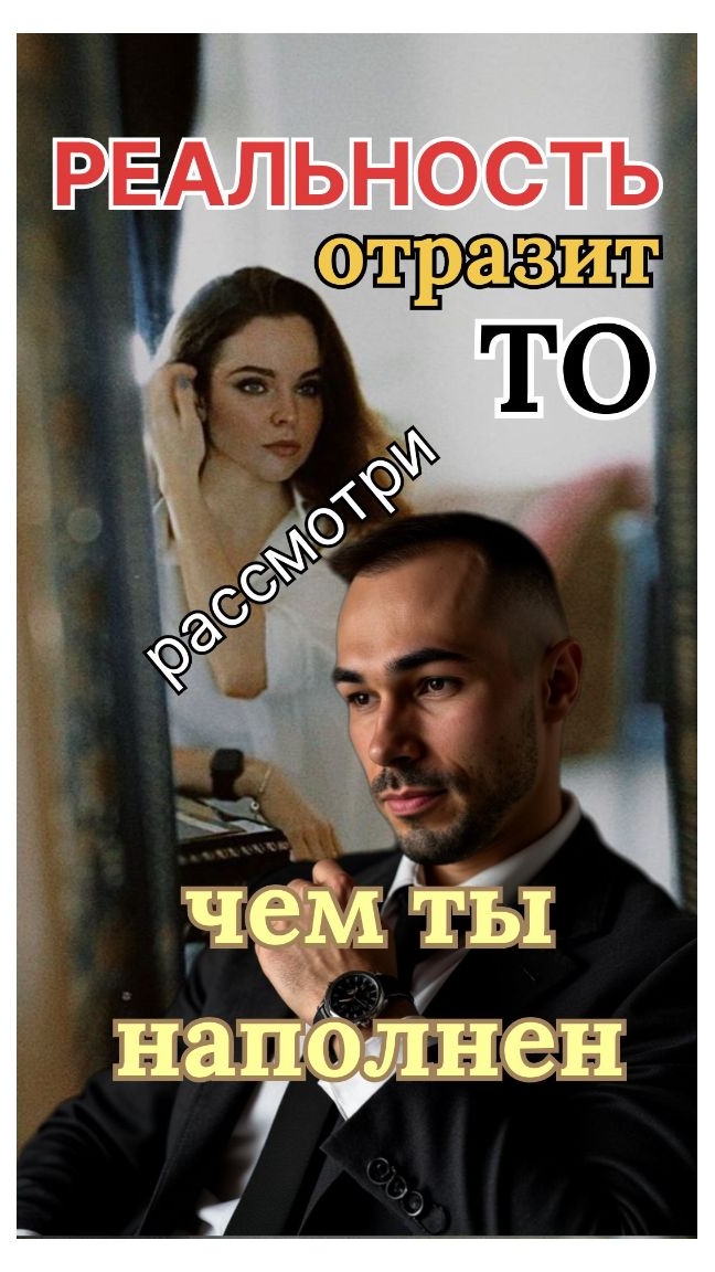 Реальность отразит ТО, чем ты наполнен. Рассмотри.