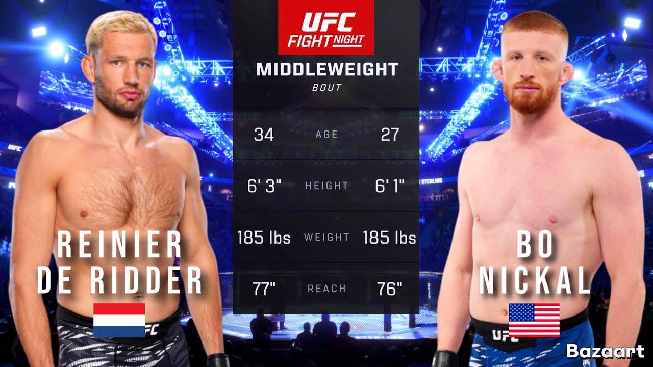 РЕЙНЕР ДЕ РИДДЕР ПРОТИВ БО НИКАЛА ПОЛНЫЙ БОЙ UFC НА ESPN 67