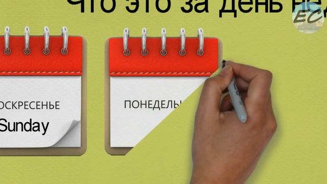 Дни недели на английском для детей - 1080