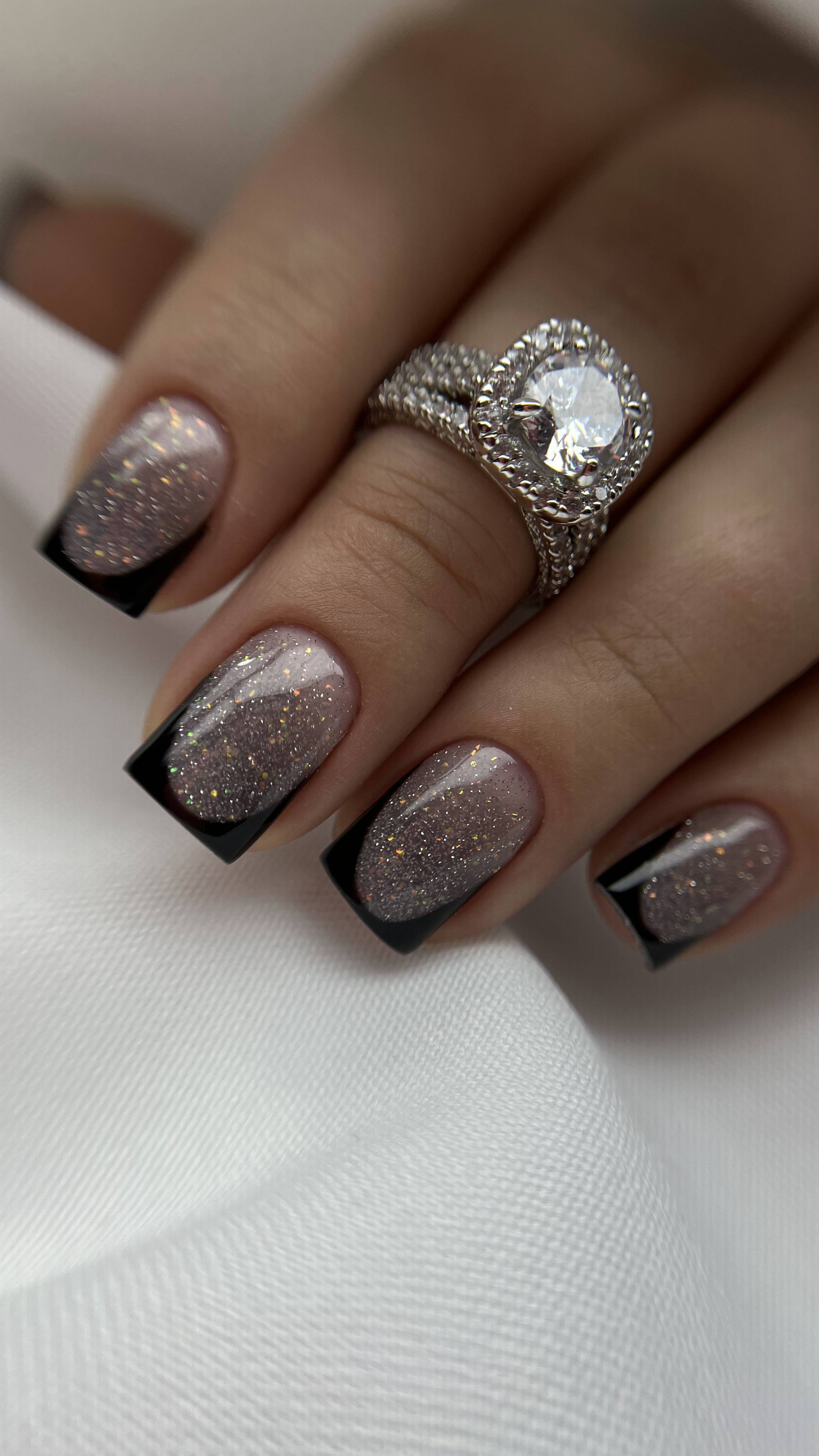 МК Четкий квадрат, укрепление ногтей светоотражающим гелем UNO Reflective Shine Builder Gel