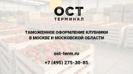 Растаможка клубники