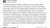 "Голливуд опустошается". Трамп вводит 100-процентные пошлины на иностранные фильмы.