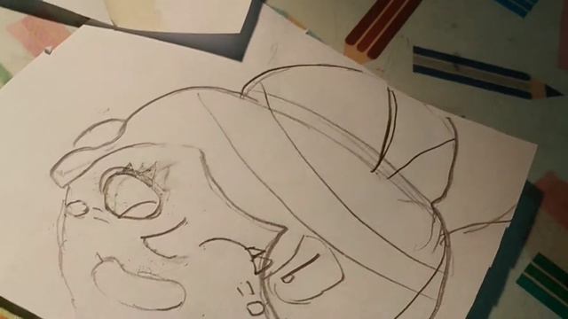 На рисовали пайпер из ( Brawl Stars)