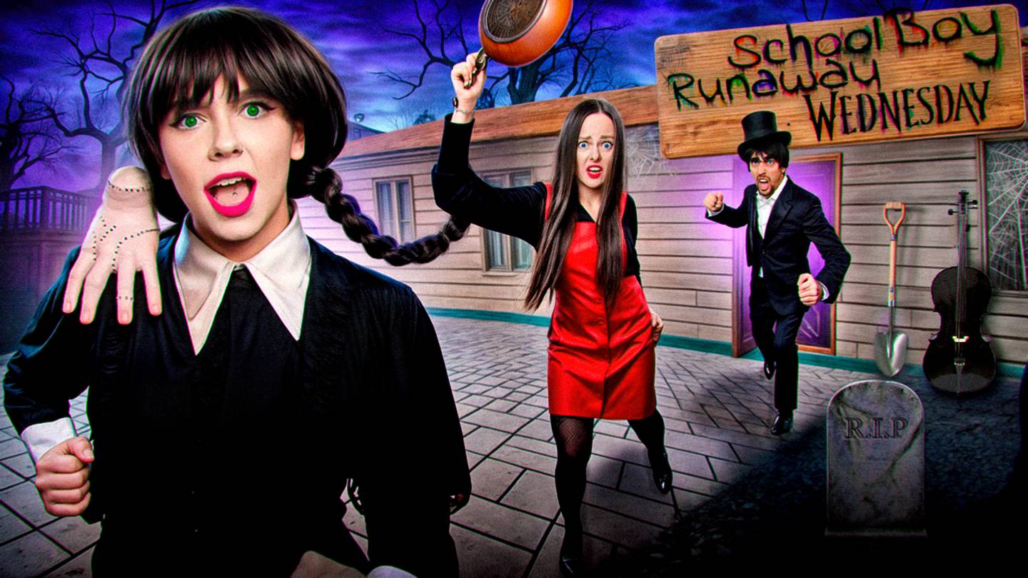 СБЕГАЮ ОТ СЕМЕЙКИ АДАМС И УЭНСДЕЙ в SCHOOLBOY RUNAWAY в РЕАЛЬНОЙ ЖИЗНИ!