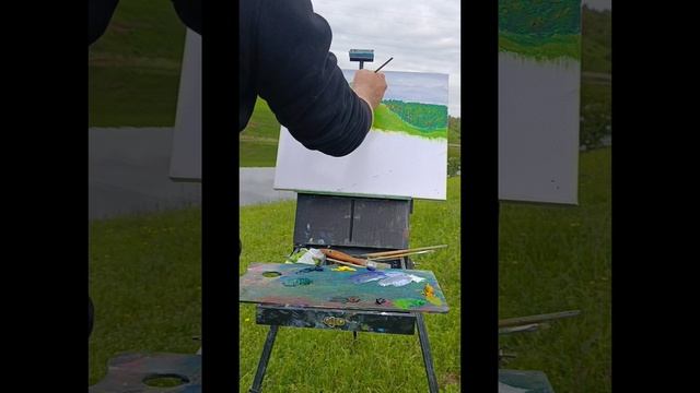 Художник Канивец Дмитрий. Пленер на природе. Пейзаж. Живопись маслом.