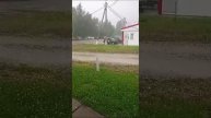 Выпадение града в Дмитровском районе Орловской области (5.07.2024).