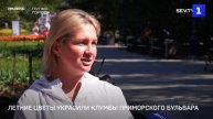Летние цветы украсили клумбы Приморского бульвара
