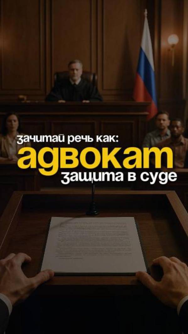 Выступи публично, как адвокат с защитой в суде