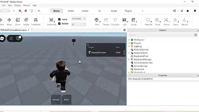 система троительства на участке, с сохранением Roblox Studio Placement System whit save