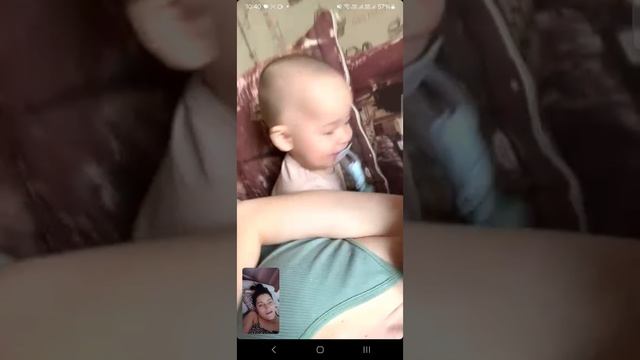 На видео связи с бабушкой Олей