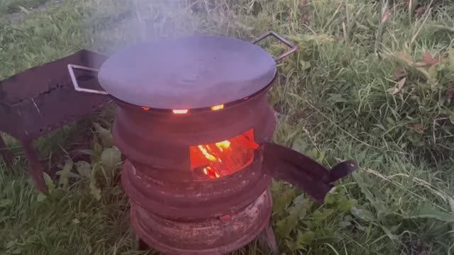 Из диска бороны изготовил садж