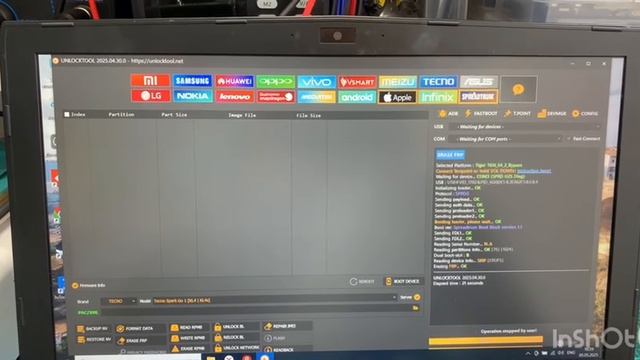 Удаление Гугл аккаунта TecnoSpark GO 1 ( Unlocktool)