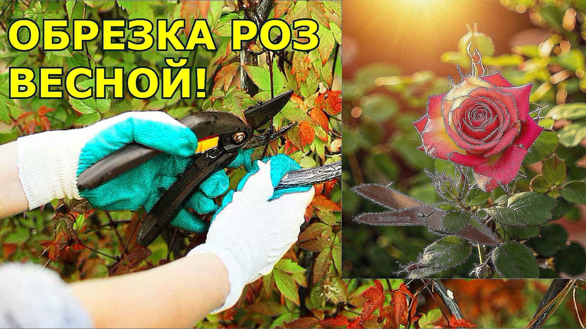 Простые советы по весенней обрезке роз.