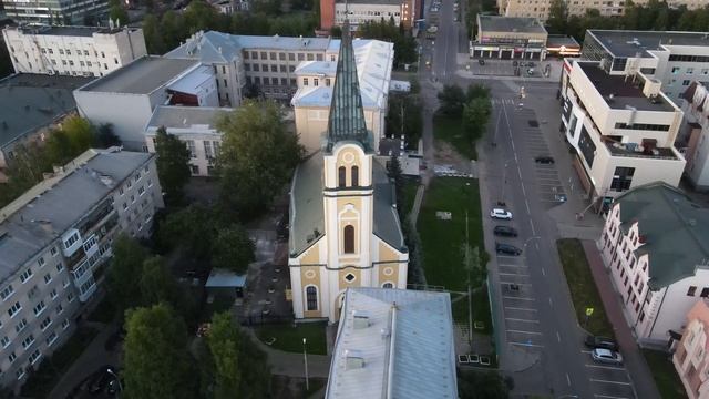 Полет DJI, Архангельск центр, Кирха, TV мачта