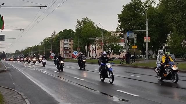 Мотопарад байкеров.Беларусь, Гомель, 4 мая 2925г.Посвящен открытию сезона и 80- летию Победы