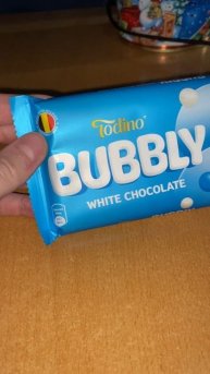 БЕЛЬГИЙСКИЙ И ТУРКМЕНИСТАНСКИЙ ШОКОЛАД В ОДНОЙ УПАКОВКЕ / BUBBLY WHITE CHOCOLATE TODINO БЕЛЫЙ