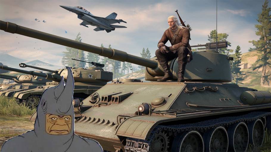 War Thunder Геральт гоняет на танках в режиме ТРБ фармим серебро и чилим