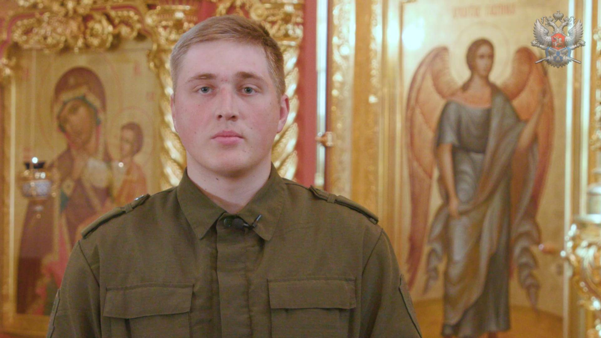 Казаки на Параде Победы. Участник знаменной группы Всевеликого войска Донского Андрей Абрамов