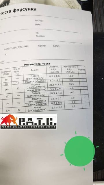 Завершили ремонт форсунок 0445115069