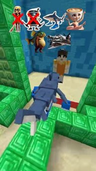 Проходим через лабиринт с Italian Brainrot Mobs в игре Minecraft #minecraft #italianbrainrot