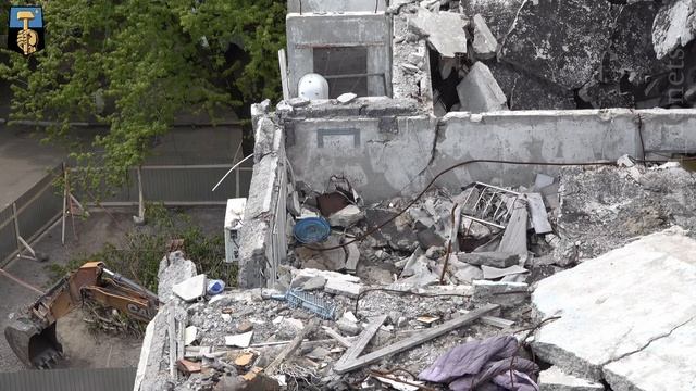 Демонтаж одного из подъездов в доме по улице Пинтера