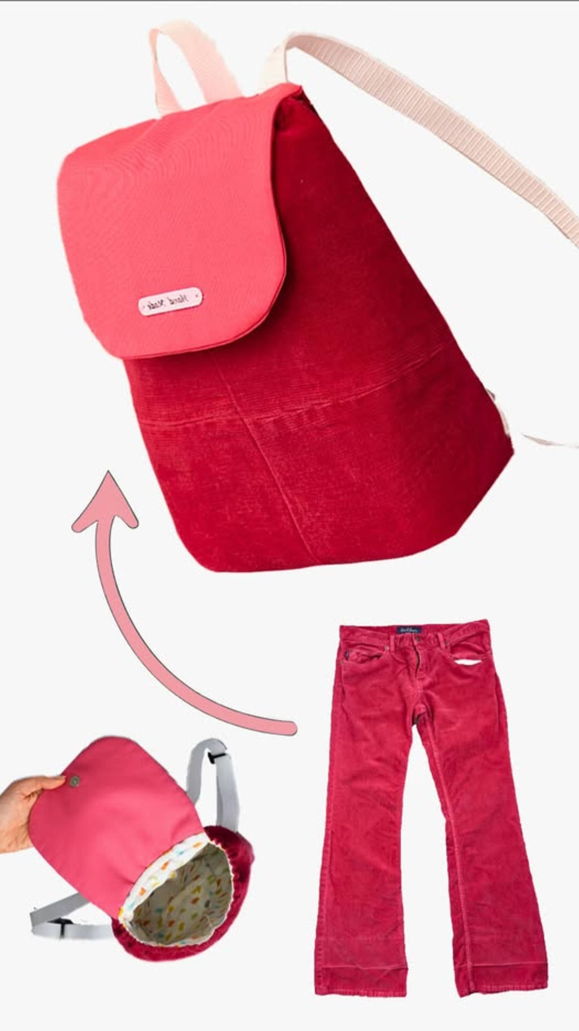 Легко переделайте старые джинсы в рюкзак своими руками👜✂️
