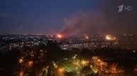 Сильный пожар произошел в жилом доме на юго-западе Москвы